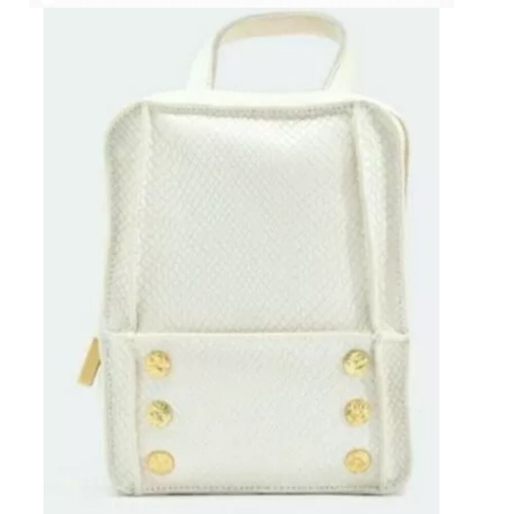 Hammitt Hunter Marshmallow White Snake Mini Backpack Gold Hardware Handbag